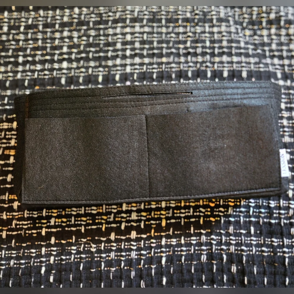 Slender Large Black Felt Purse Insert for Graceful MM and Delightful PM